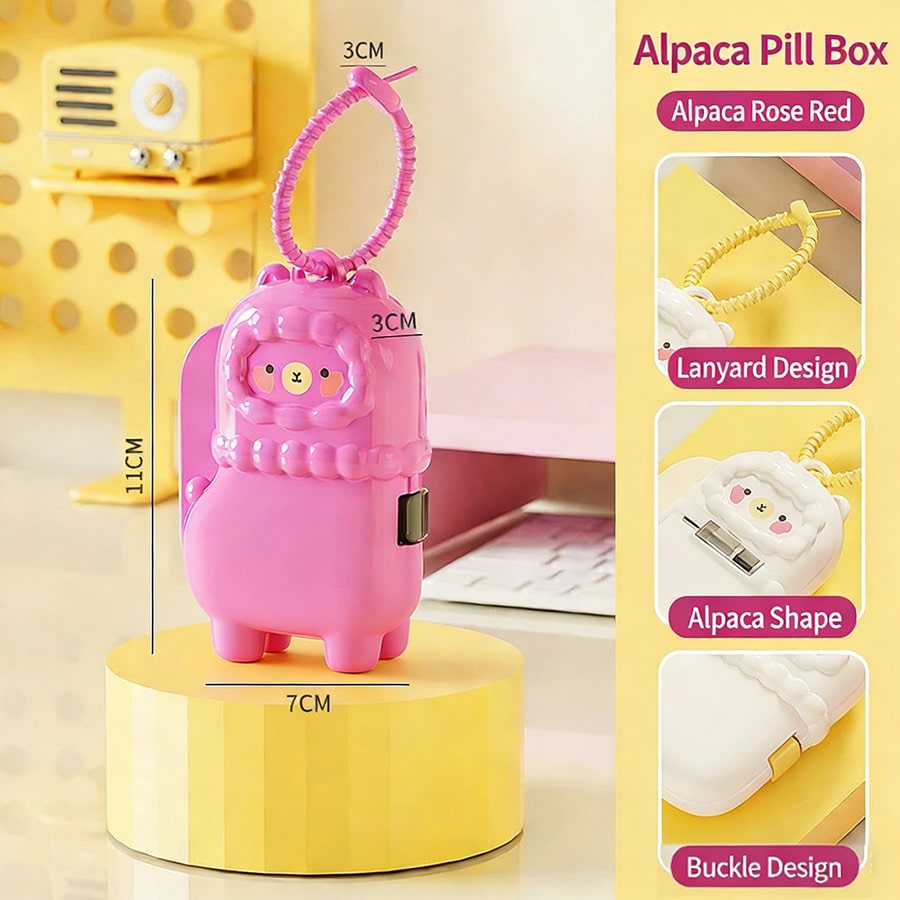 Mini Alpaca Medicine Box Porta - Seaweed Snack 评论和价格