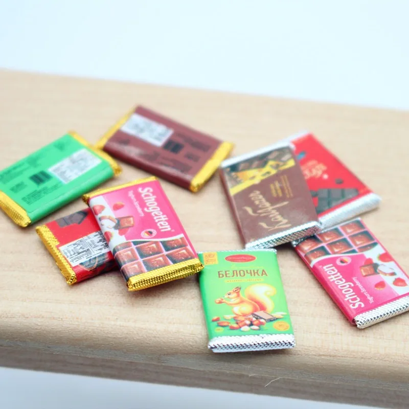 4Pcs Dollhouse Mini Chocolate  - Chocolate Snack 评论和价格