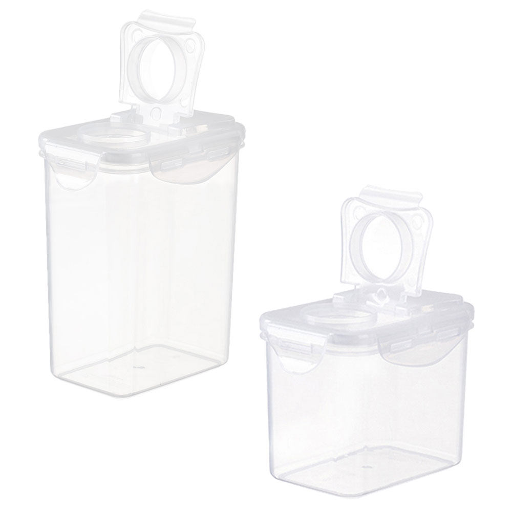 2Pcs Storage Jar Set Plastic A - Dried Fruit 评论和价格